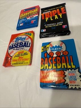 1990 Baseball Trading Cards Pack - Blue